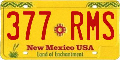 NM license plate 377RMS