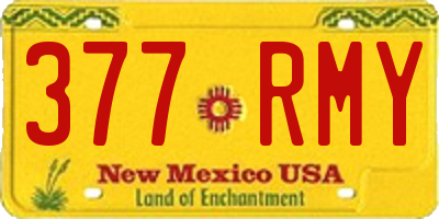 NM license plate 377RMY