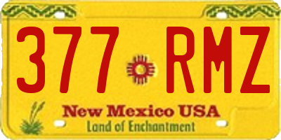 NM license plate 377RMZ