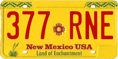 NM license plate 377RNE