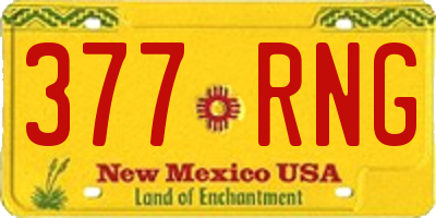 NM license plate 377RNG