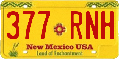 NM license plate 377RNH