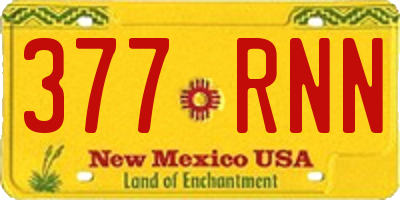 NM license plate 377RNN