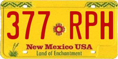 NM license plate 377RPH