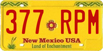 NM license plate 377RPM