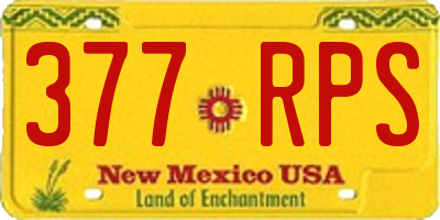 NM license plate 377RPS