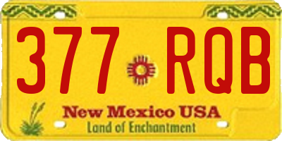 NM license plate 377RQB