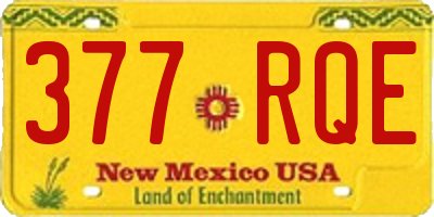 NM license plate 377RQE