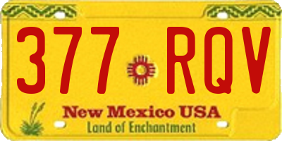 NM license plate 377RQV