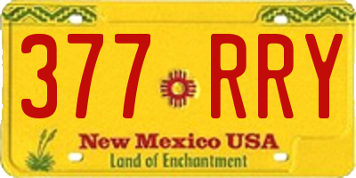 NM license plate 377RRY
