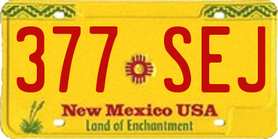 NM license plate 377SEJ