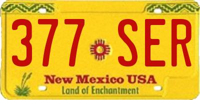 NM license plate 377SER