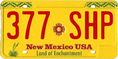 NM license plate 377SHP