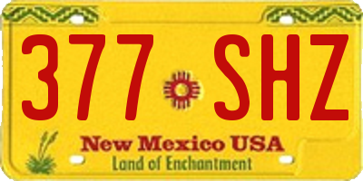 NM license plate 377SHZ