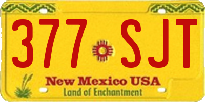 NM license plate 377SJT
