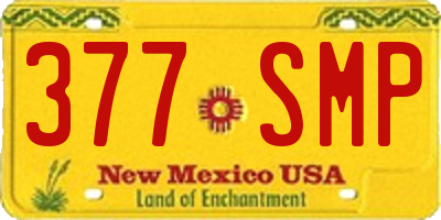 NM license plate 377SMP