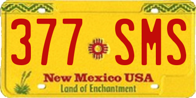 NM license plate 377SMS