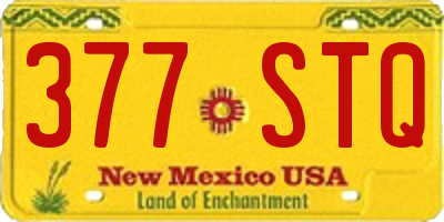 NM license plate 377STQ