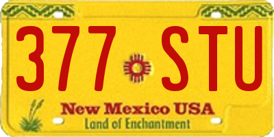 NM license plate 377STU