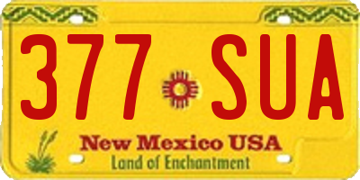 NM license plate 377SUA