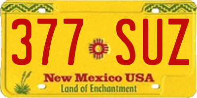 NM license plate 377SUZ
