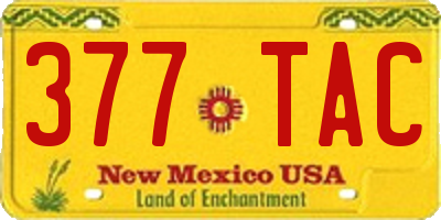 NM license plate 377TAC