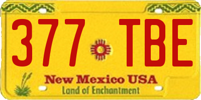 NM license plate 377TBE