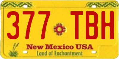 NM license plate 377TBH