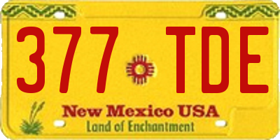 NM license plate 377TDE