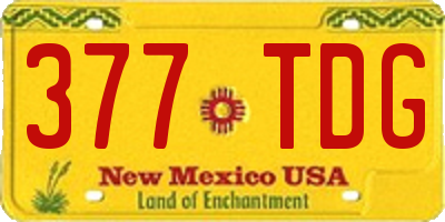 NM license plate 377TDG