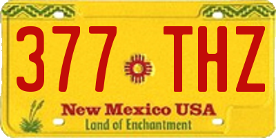 NM license plate 377THZ