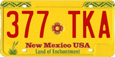NM license plate 377TKA