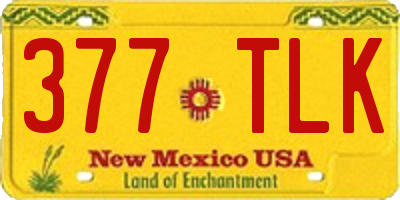 NM license plate 377TLK