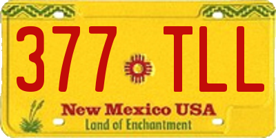 NM license plate 377TLL