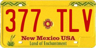NM license plate 377TLV