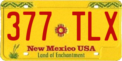 NM license plate 377TLX