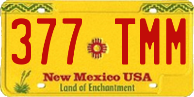 NM license plate 377TMM