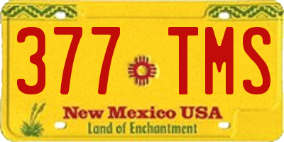 NM license plate 377TMS