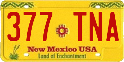 NM license plate 377TNA
