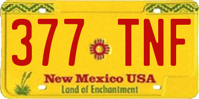 NM license plate 377TNF