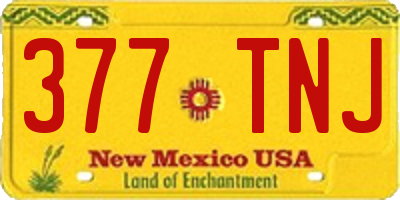 NM license plate 377TNJ