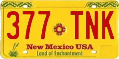 NM license plate 377TNK
