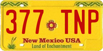NM license plate 377TNP
