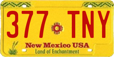 NM license plate 377TNY