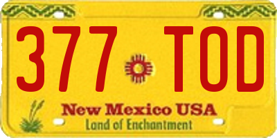 NM license plate 377TOD