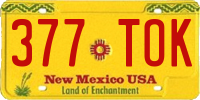 NM license plate 377TOK