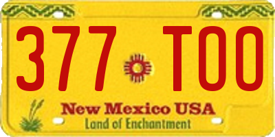 NM license plate 377TOO
