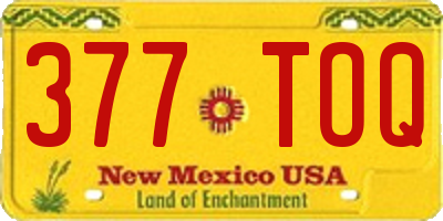 NM license plate 377TOQ