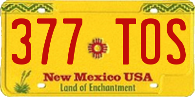 NM license plate 377TOS