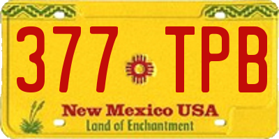 NM license plate 377TPB